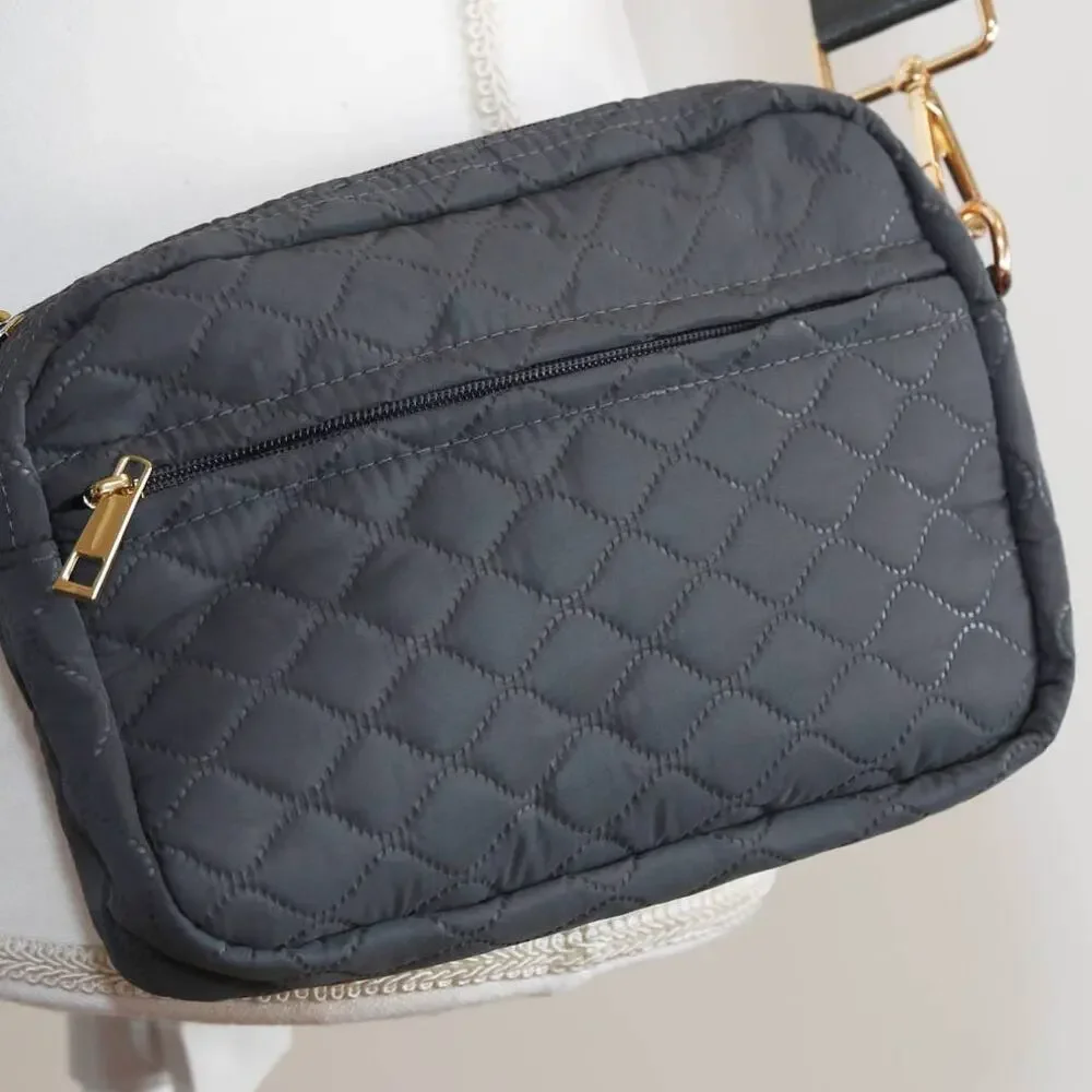 Sophie Quilted Crossbody Black